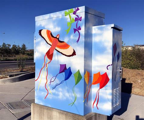 electric box art|utility box public art.